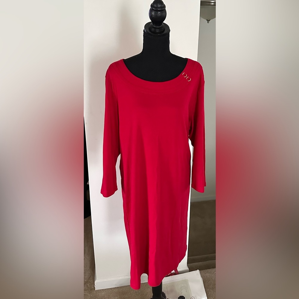 NWT Karen Scott knit dress, Size XL, 100% cotton